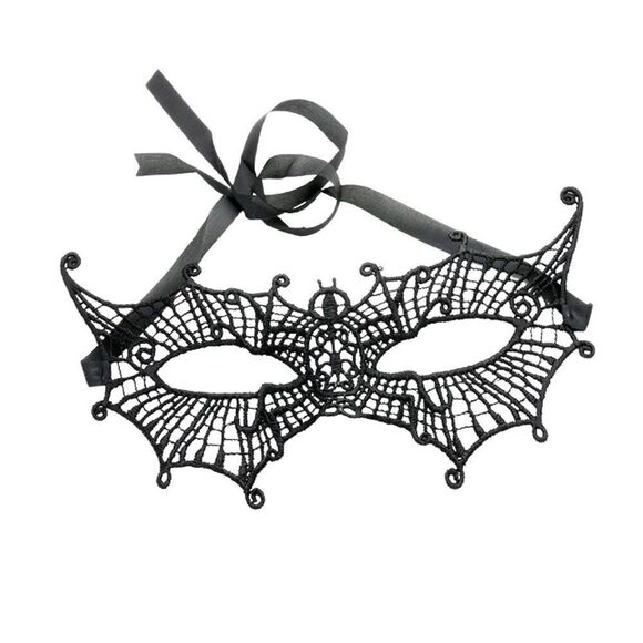Soft Lace Black Halloween Masquerade Mask - Picture 3 of 5